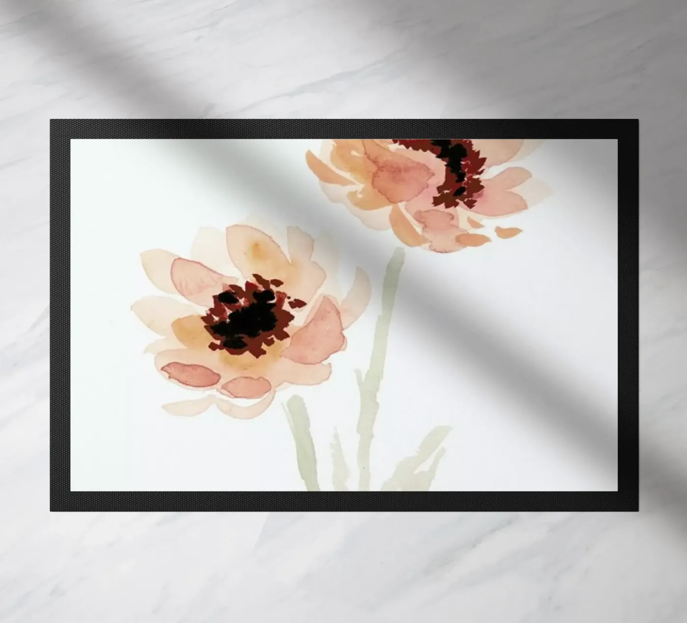 Paeonia doormat by Farina Kuklinski