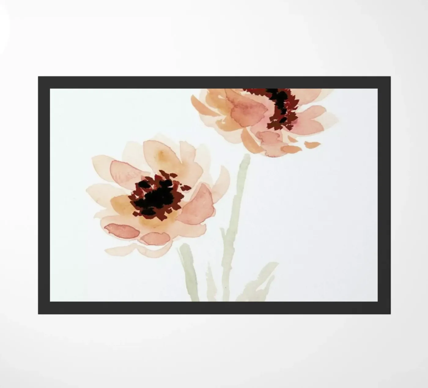 Paeonia doormat by Farina Kuklinski