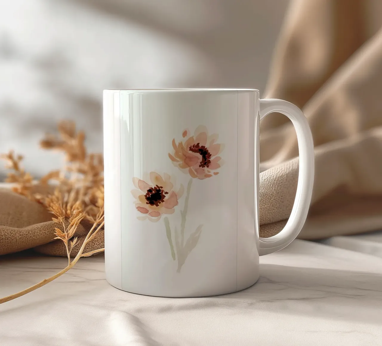 Paeonia tazza in ceramica da Farina Kuklinski