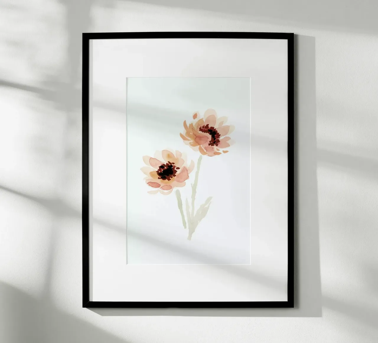 Paeonia poster con telaio in legno da Farina Kuklinski