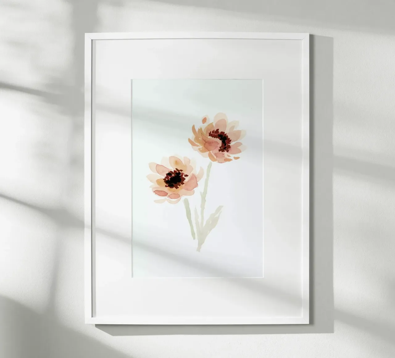 Paeonia poster con telaio in legno da Farina Kuklinski