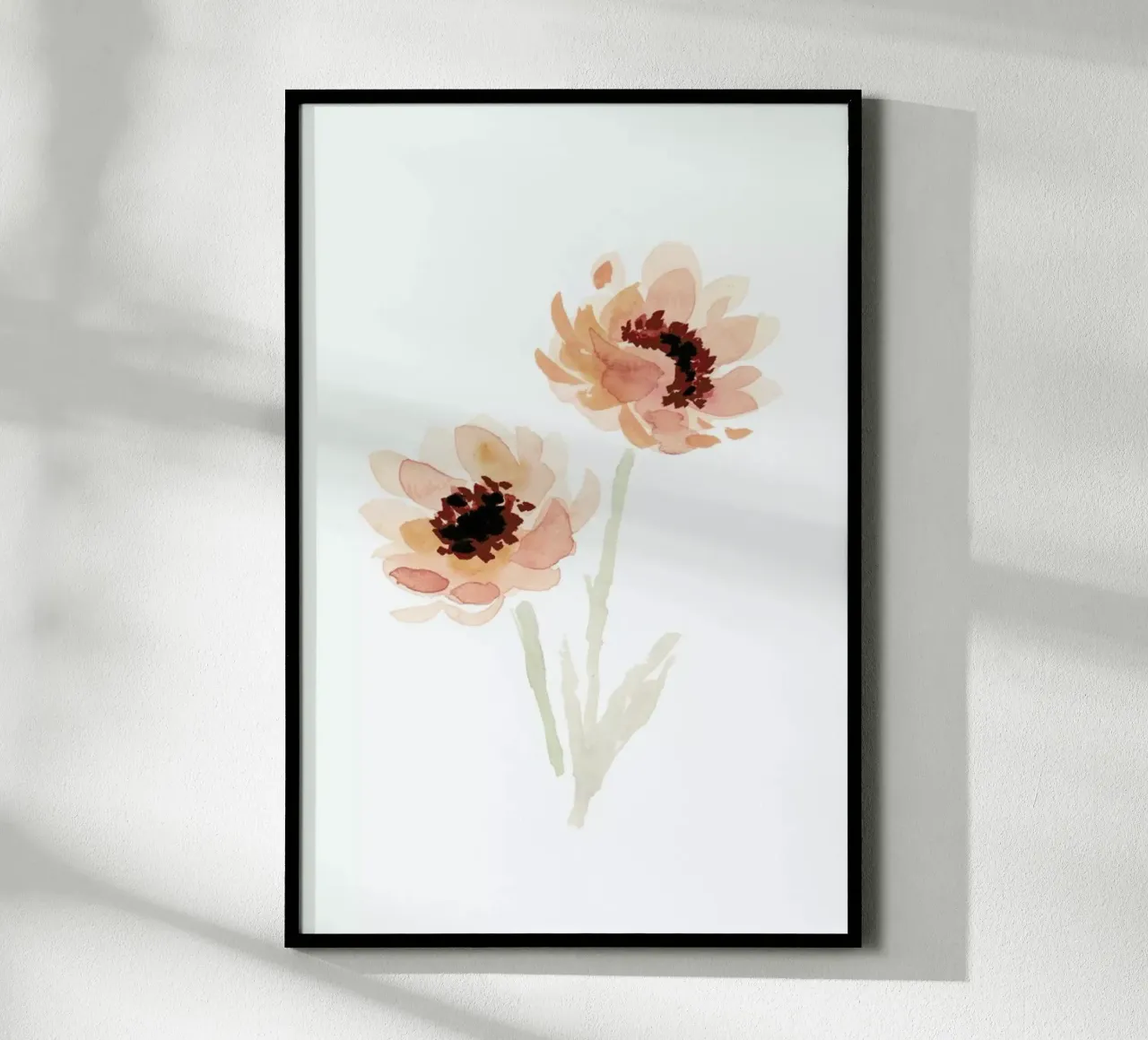 Paeonia poster con telaio in legno da Farina Kuklinski