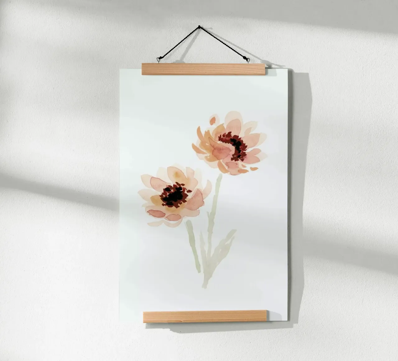 Paeonia poster con telaio in legno da Farina Kuklinski