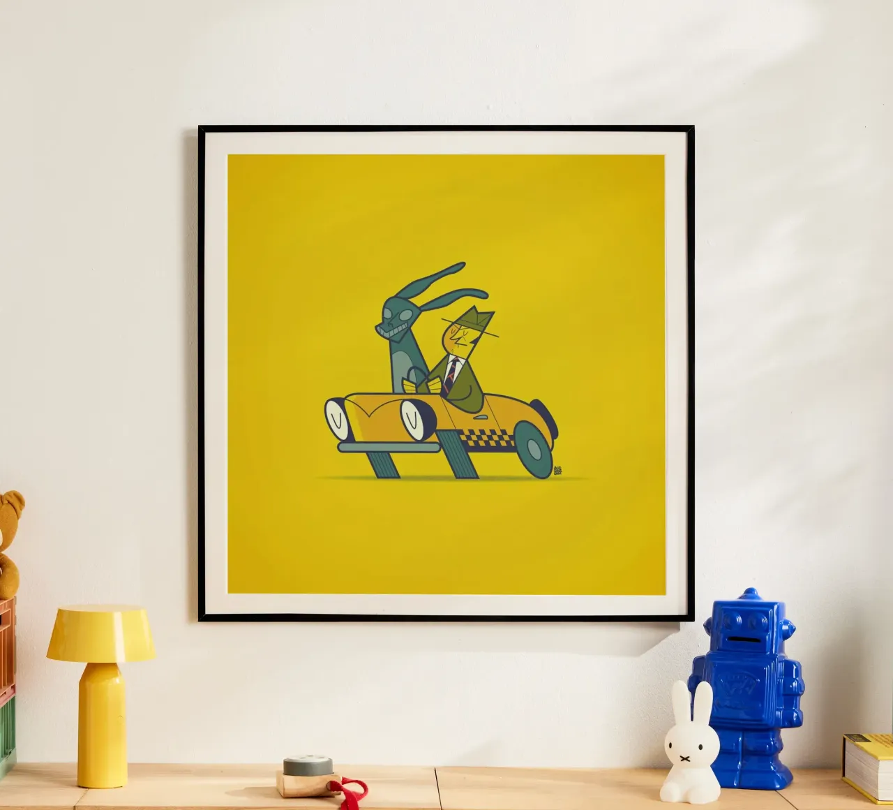 Who Framed Donnie Darko poster con telaio in legno da Ale Giorgini