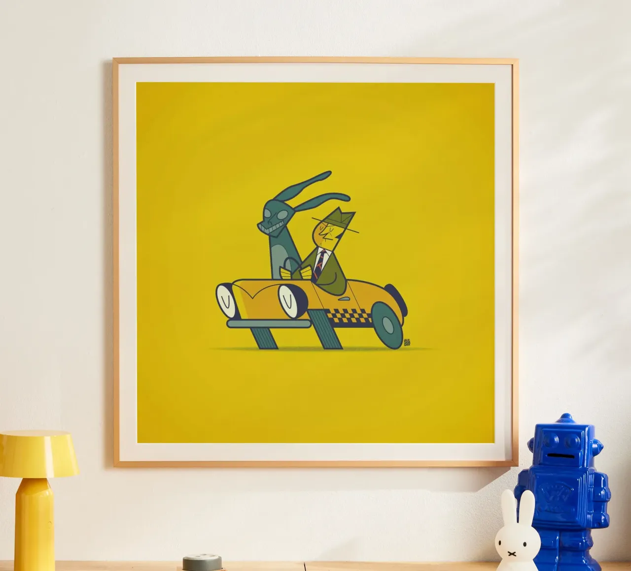 Who Framed Donnie Darko poster con telaio in legno da Ale Giorgini