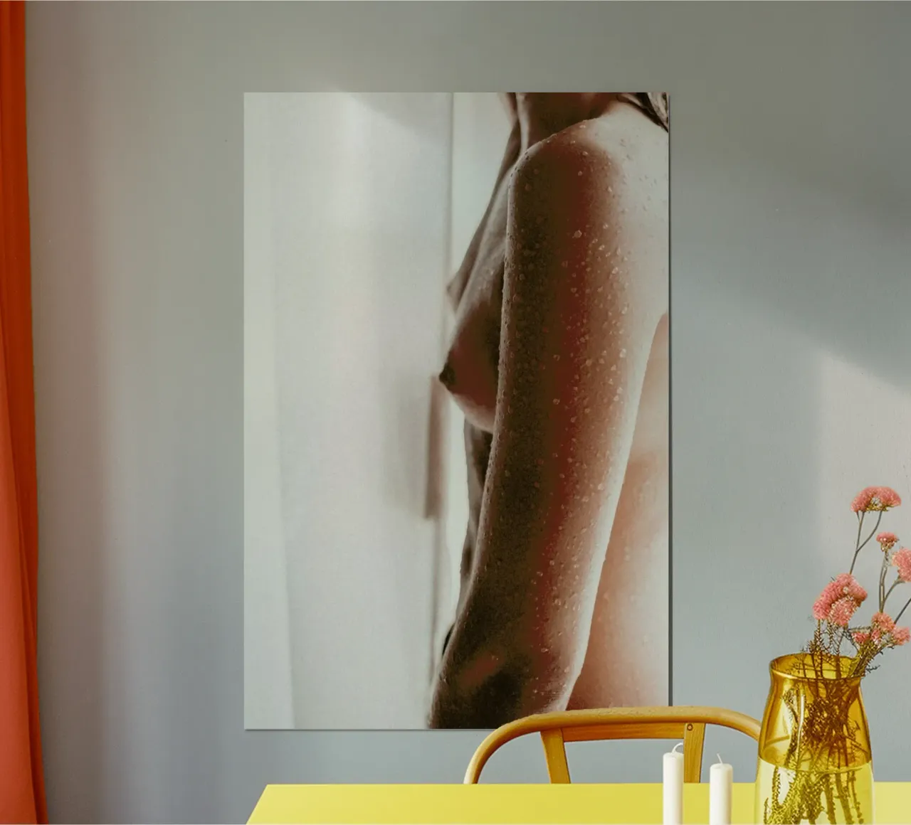 Skindrops 1 poster con telaio in legno da Chris Abatzis