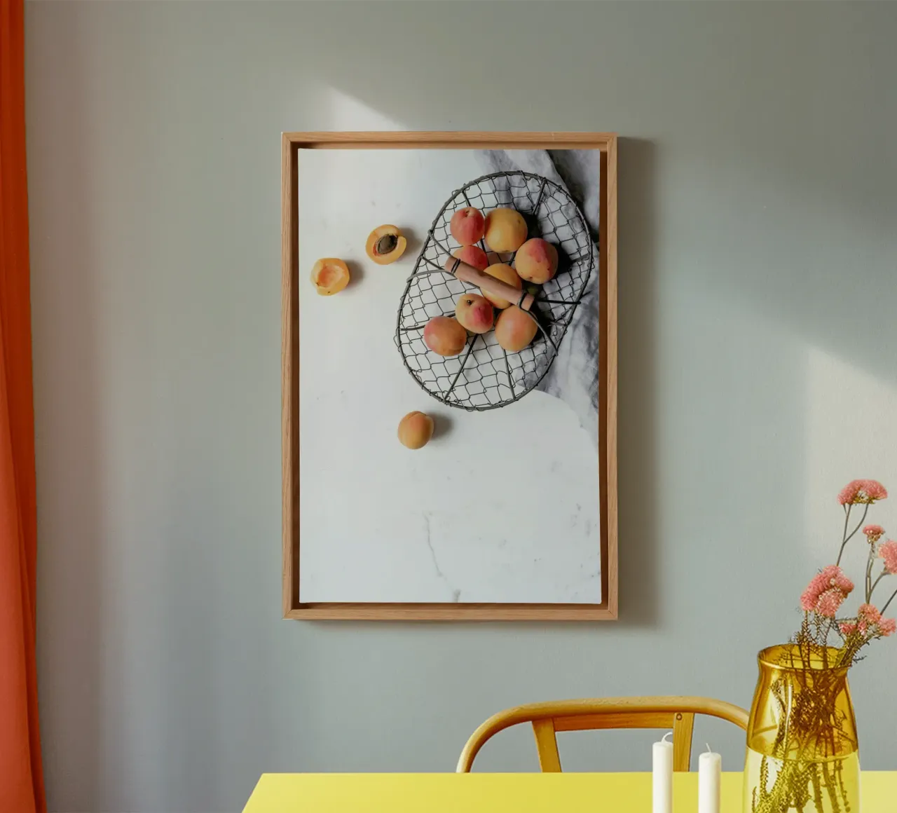 Aprikosenernte tela con Cornice a cassetta da Eat this