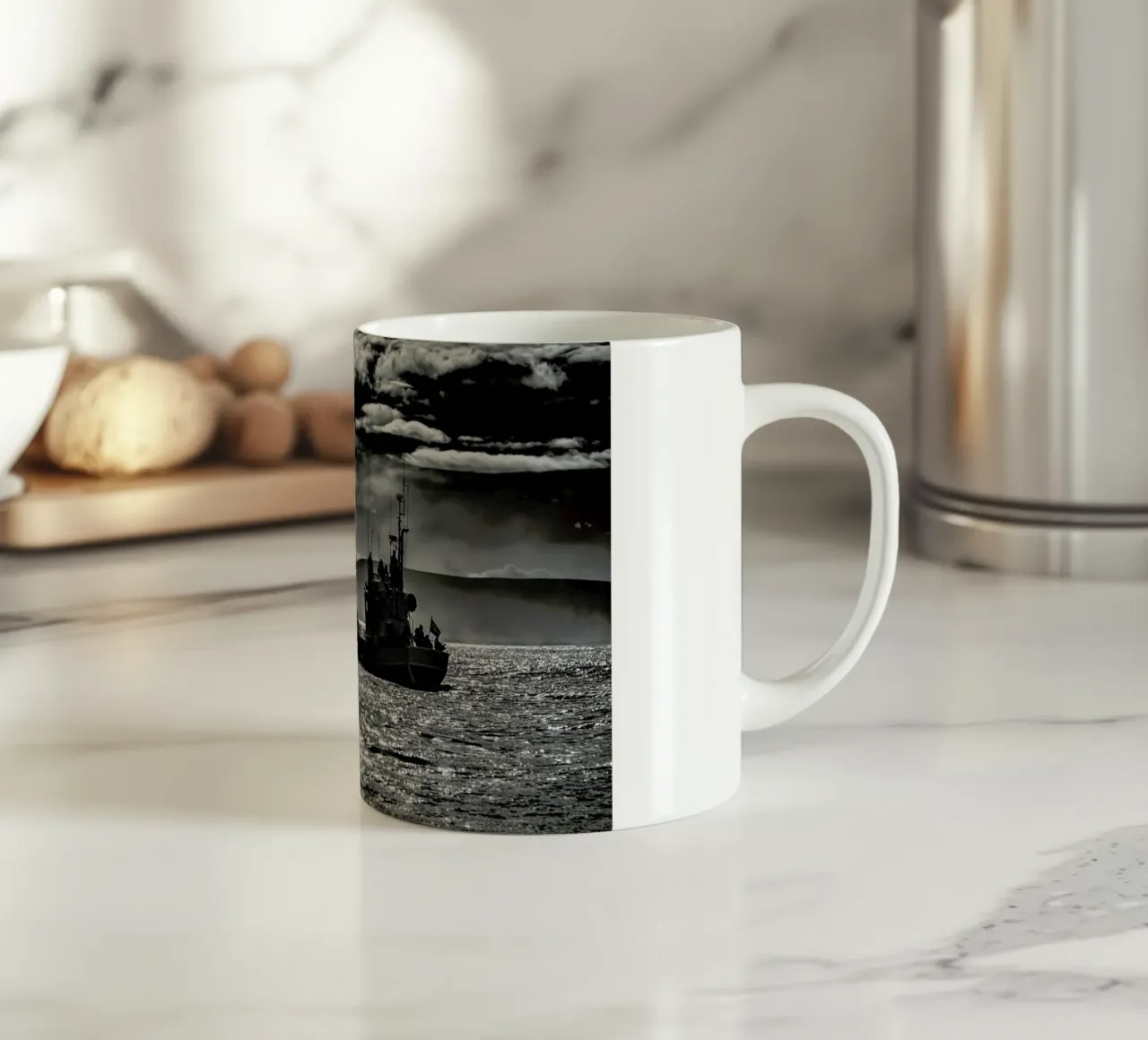 Barca da pesca tazza in ceramica da anderm