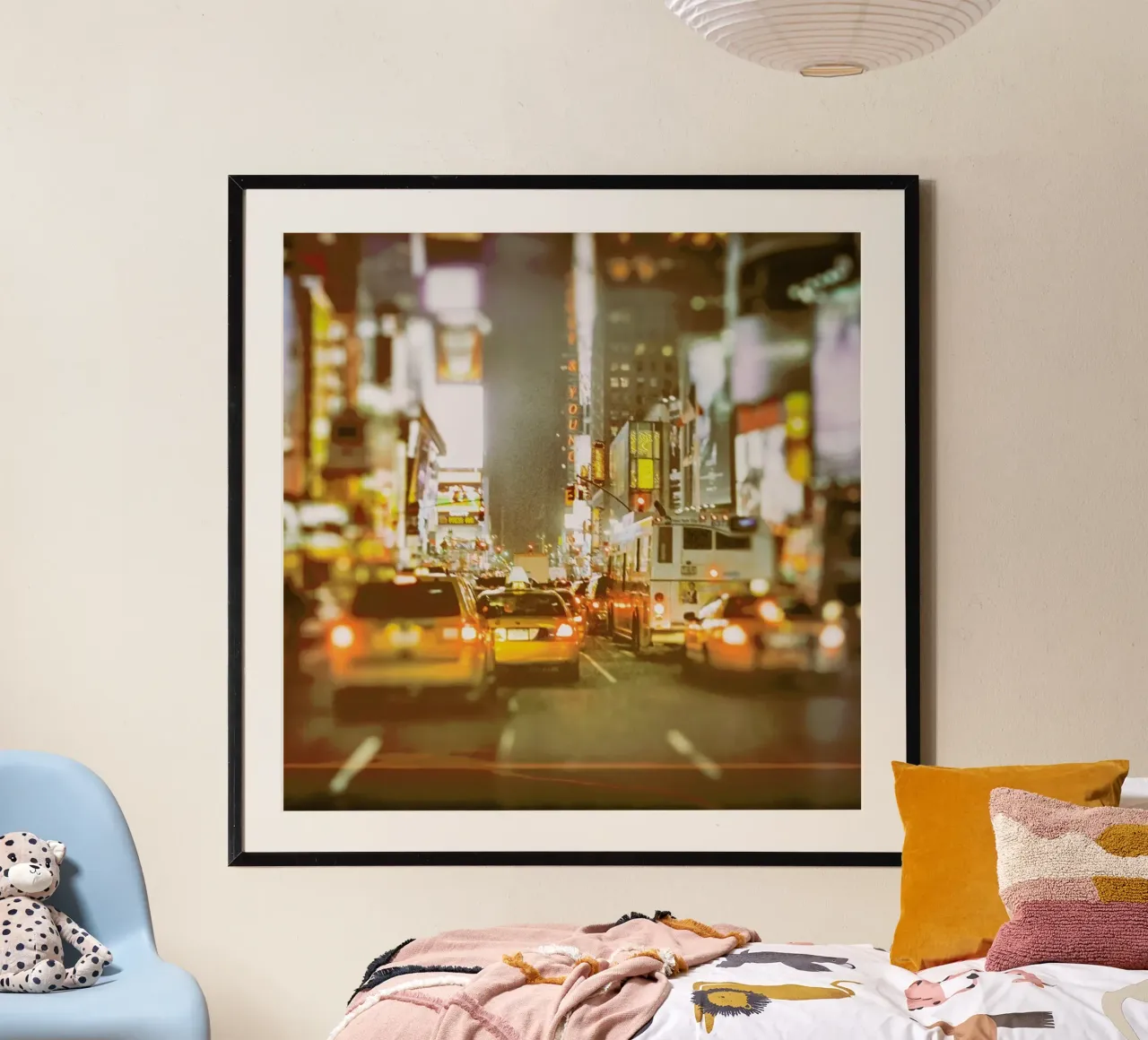 Saturday Night in New York City poster con telaio in plastica da JaySan Studio