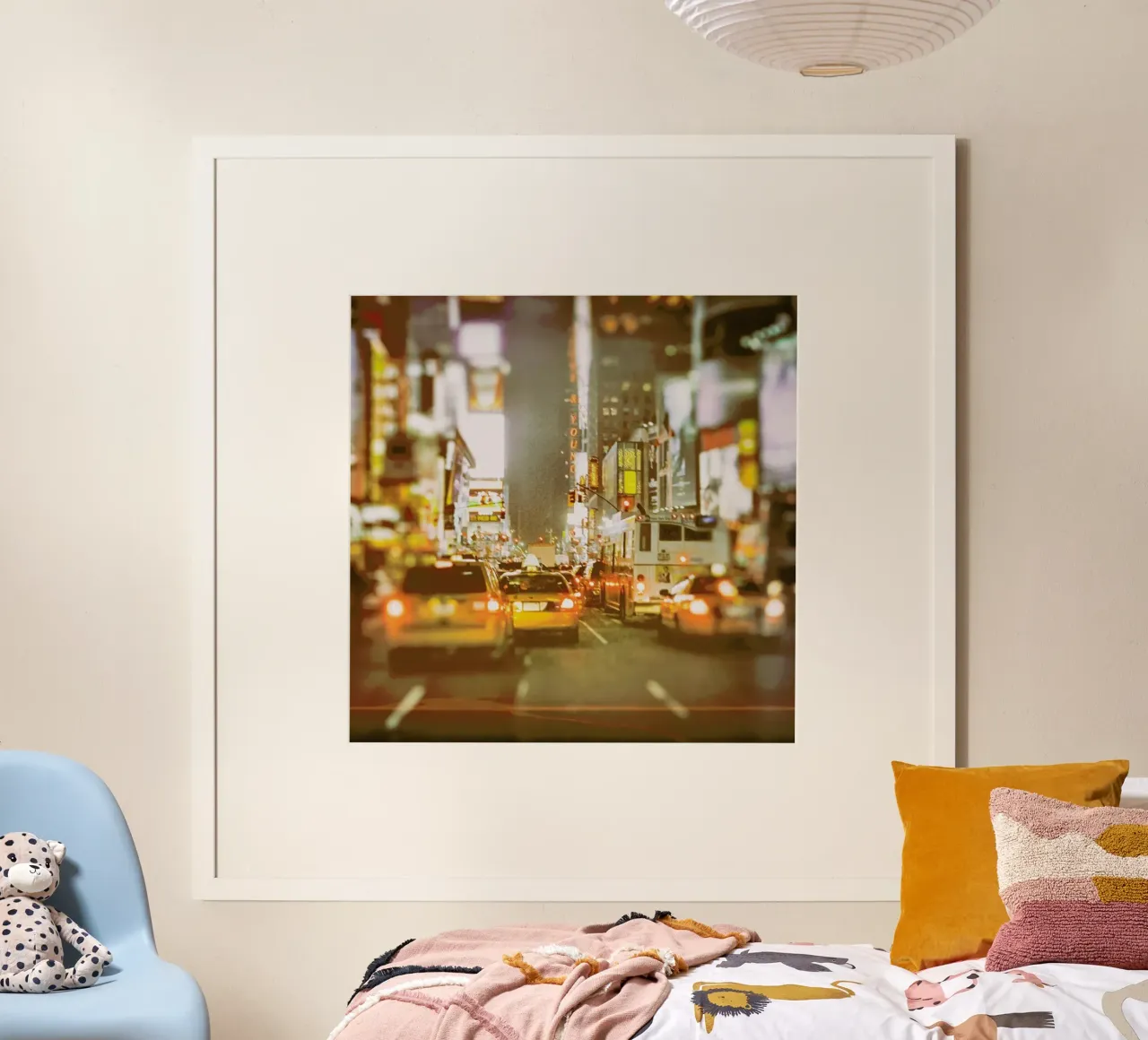 Saturday Night in New York City poster con telaio in plastica da JaySan Studio