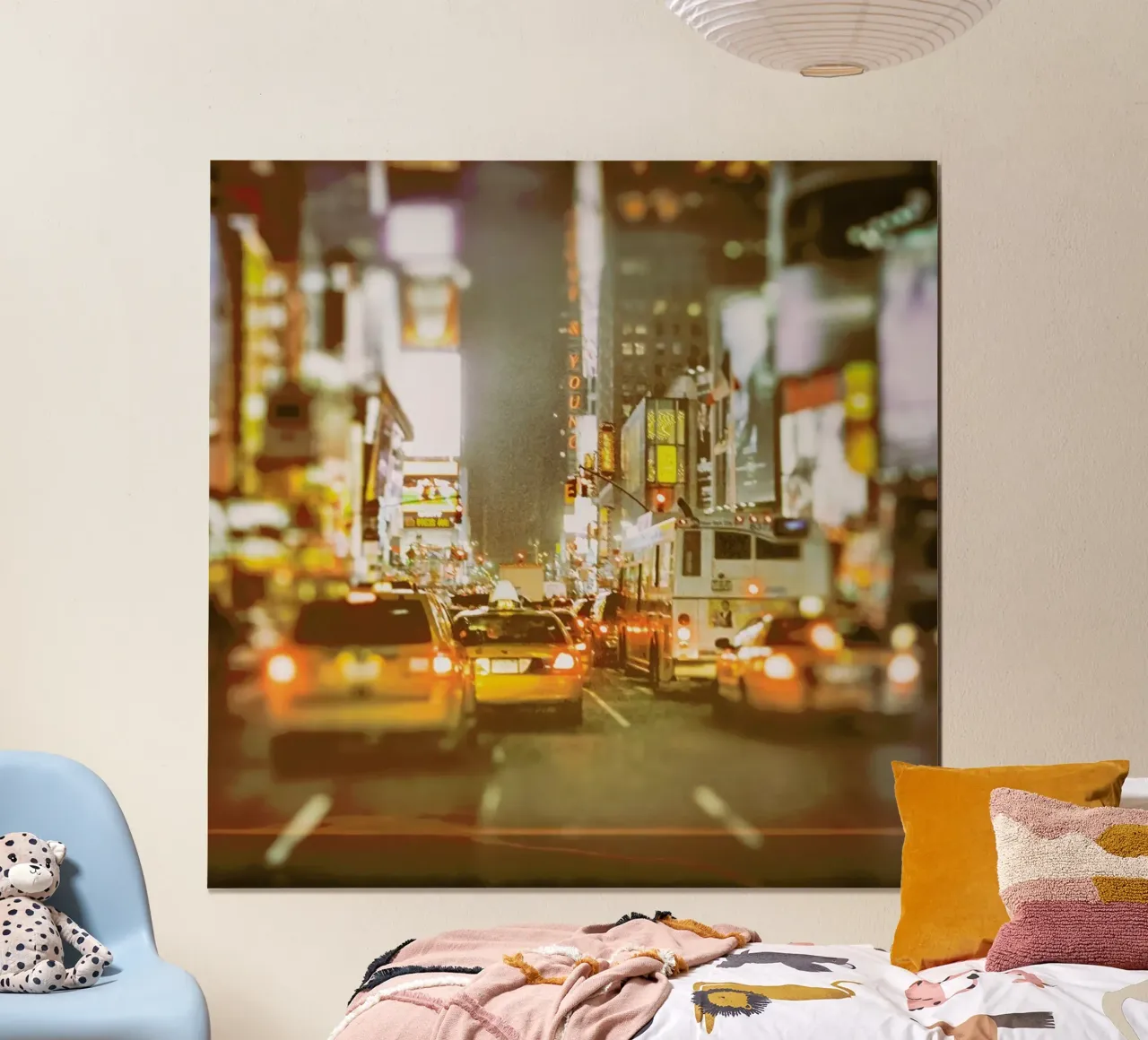 Saturday Night in New York City poster con telaio in plastica da JaySan Studio