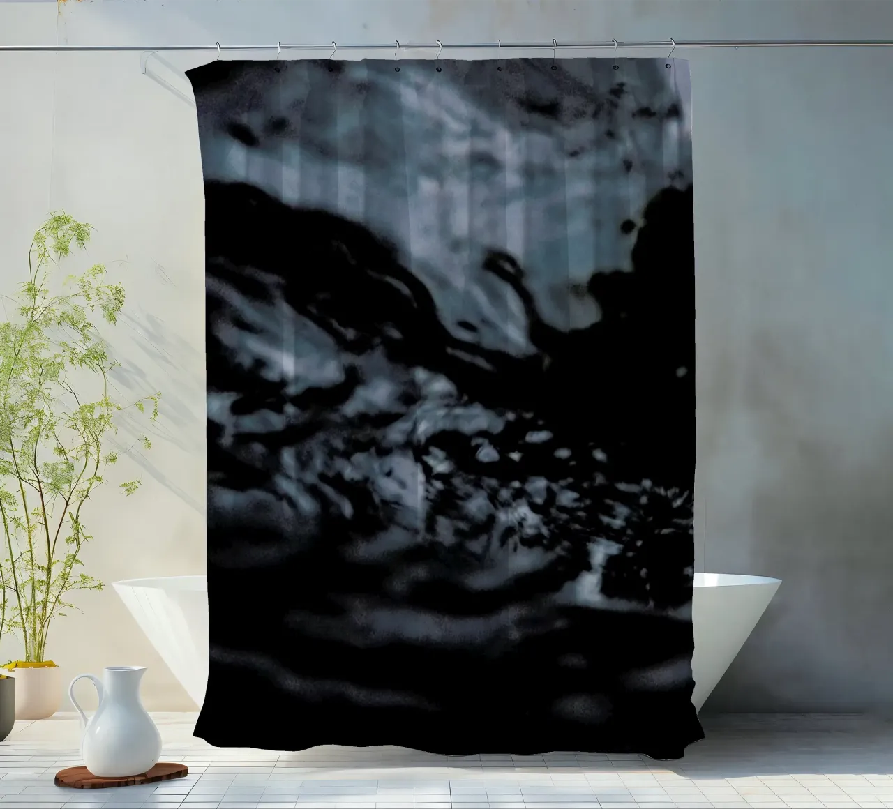 Water Pattern 4 Duschvorhang von Chris Abatzis