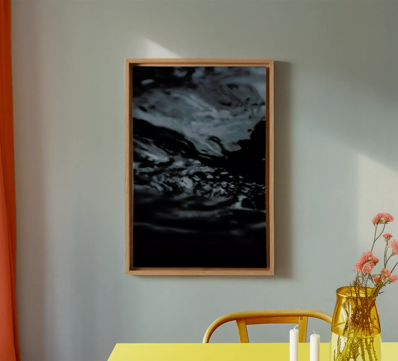 Water Pattern 4 tela con Cornice a cassetta da Chris Abatzis