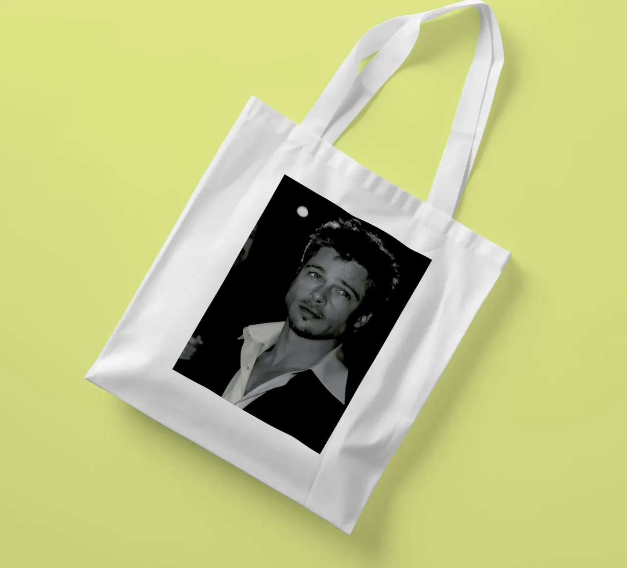 Brad Pitt tote bag by Gallery Print and Art Limited