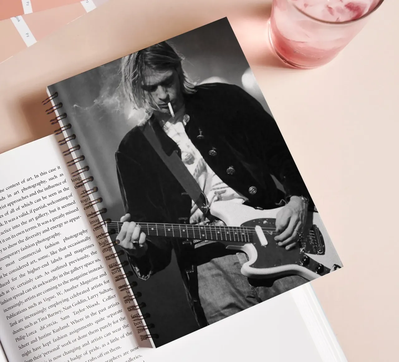 Kurt Cobain perform with smoking - NIRVANA spiral notebook by avissta