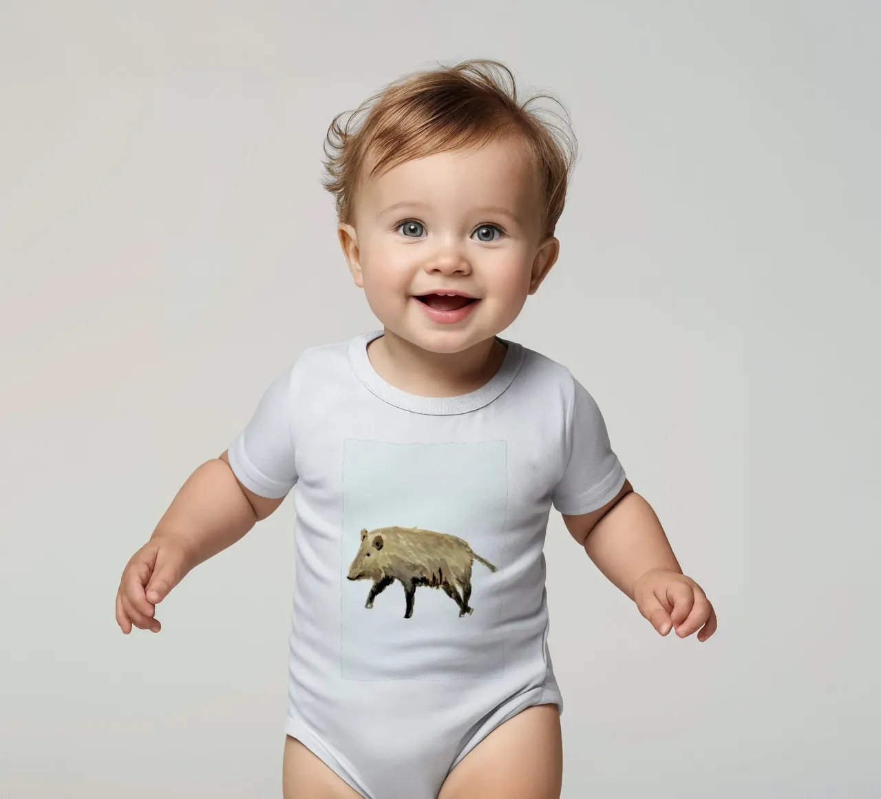 Boar Kurzarm Babybody von Farina Kuklinski
