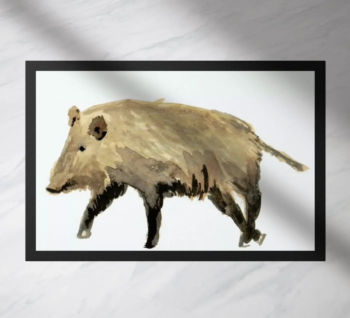 Boar doormat by Farina Kuklinski