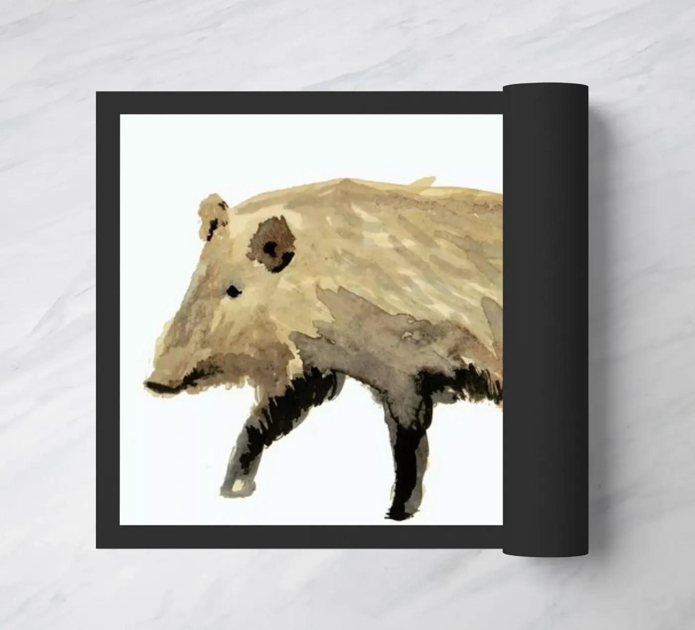 Boar doormat by Farina Kuklinski