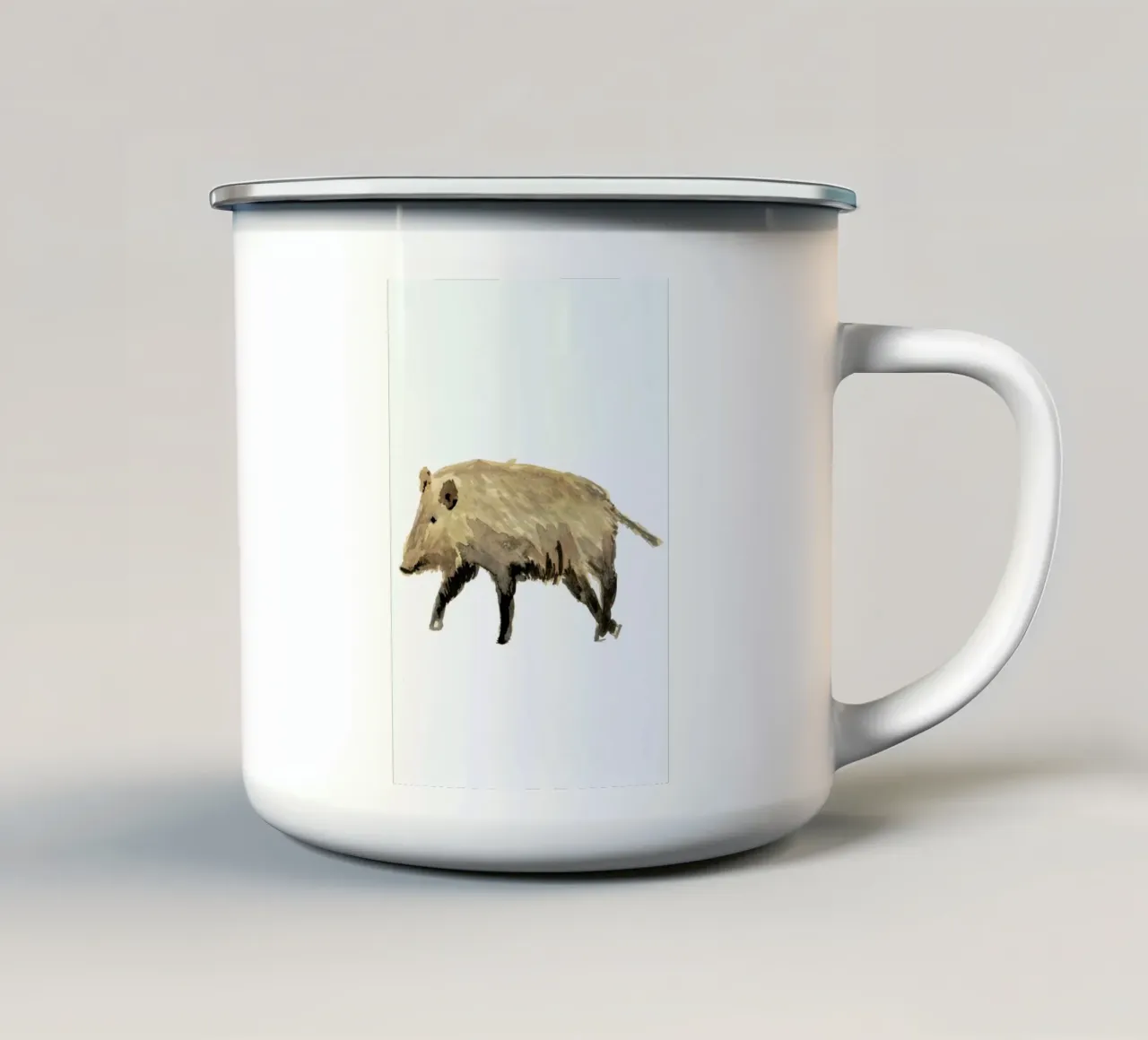 Boar tazza in smalto da Farina Kuklinski
