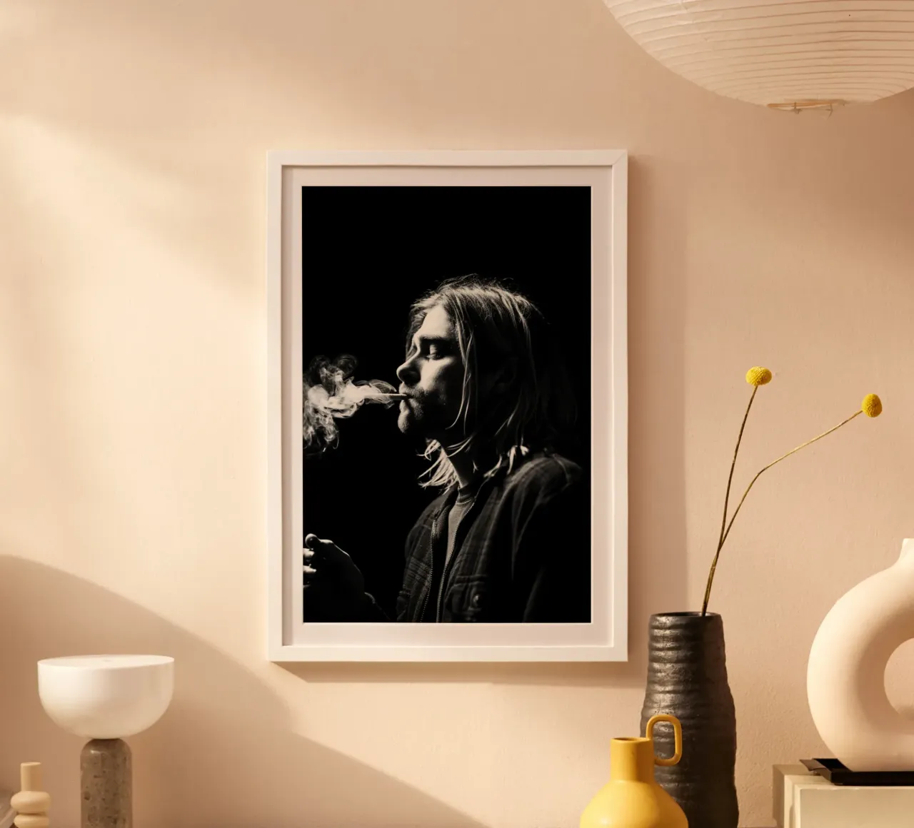 Smoking Kurt Cobain - NIRVANA carta hahnemühle da avissta