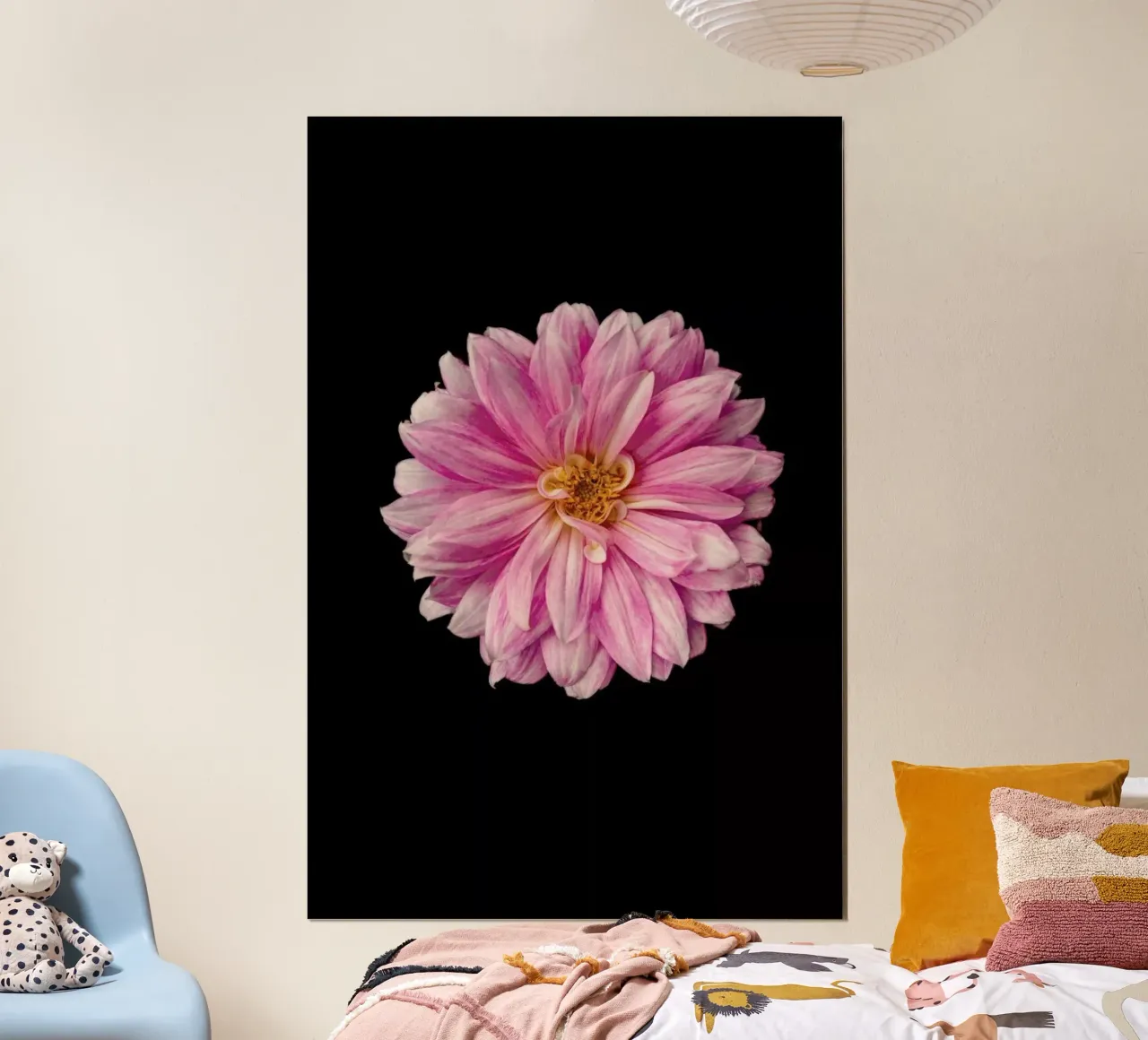 Romantic Dahlia poster con telaio in alluminio da Curious Collections by Marielle Leenders