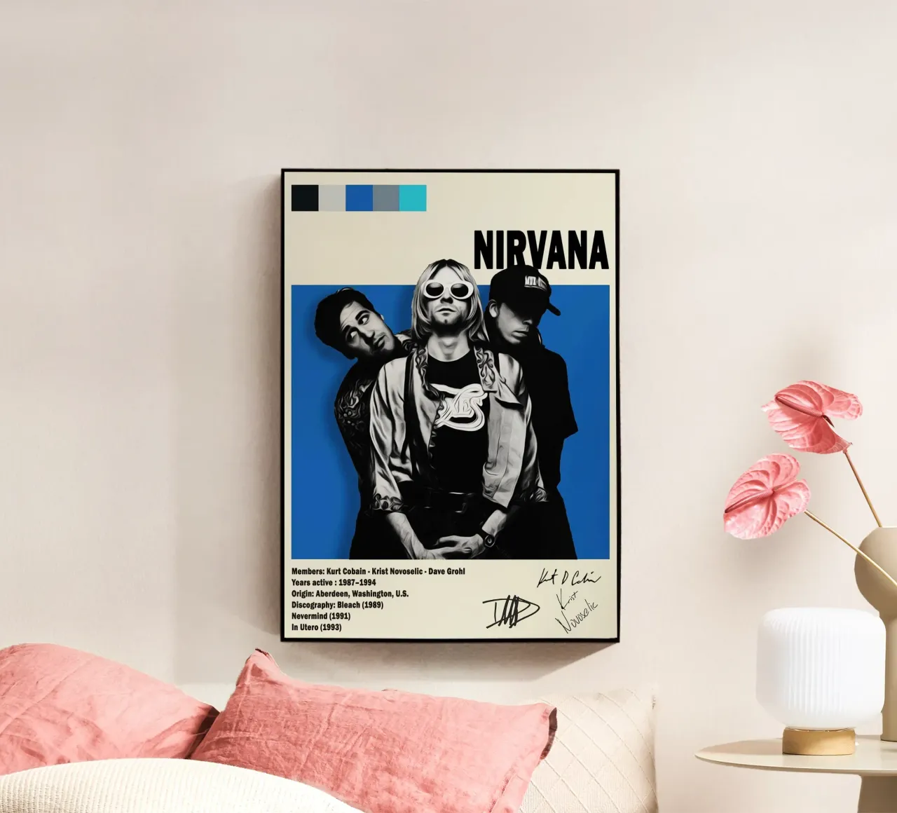 NIRVANA and Signature Band Members plexiglass da avissta