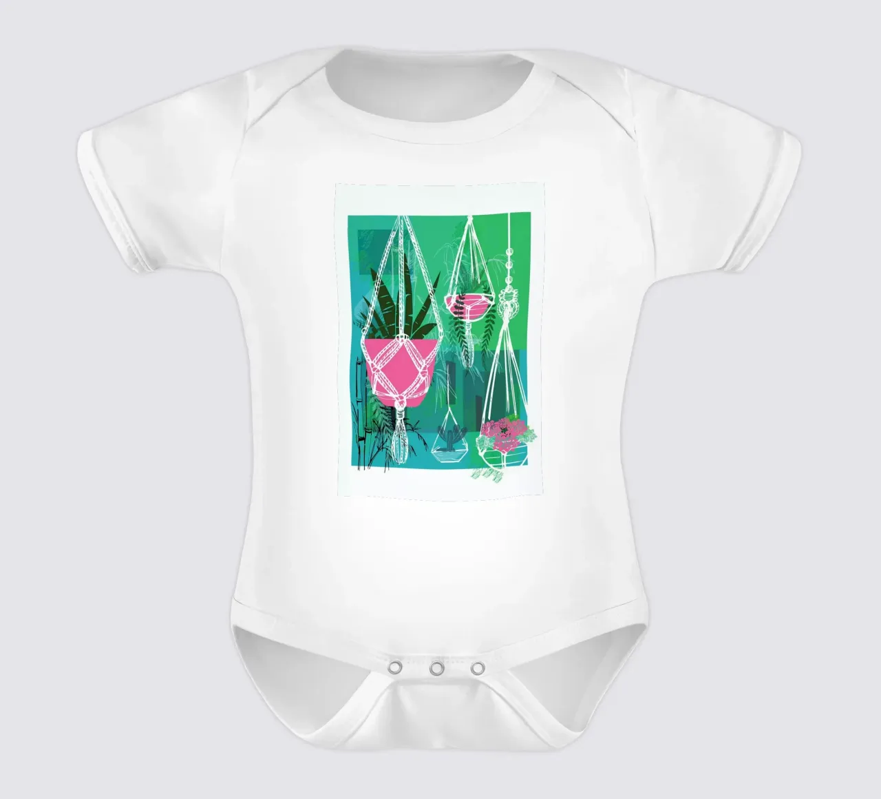 House of Plants 1 body neonato maniche corte da Rocket68