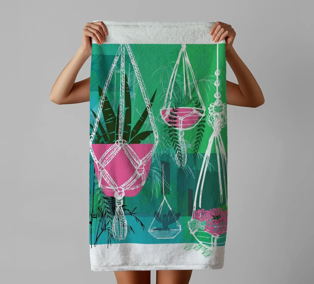 House of Plants 1 asciugamano da bagno da Rocket68