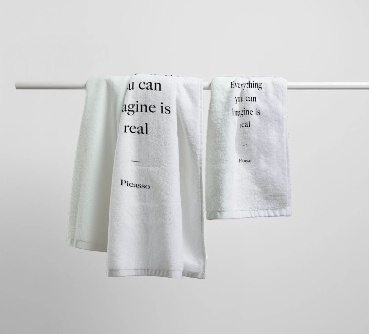 Everything You Can Imagine Is Real asciugamano da bagno da Studio One
