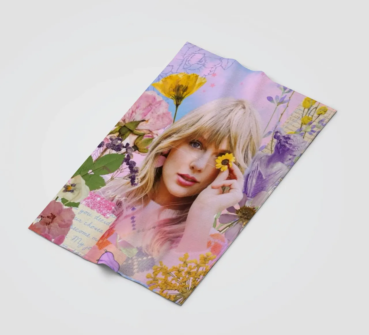 Sun flowers and taylor swift coperta in pile da avissta