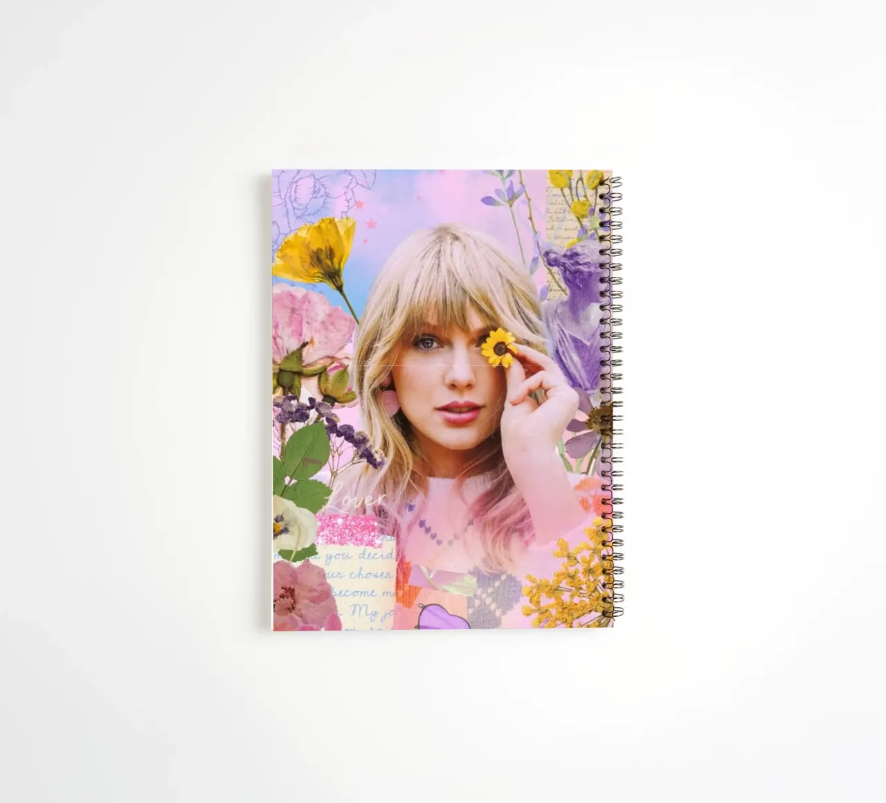 Sun flowers and taylor swift spiral notebook by avissta