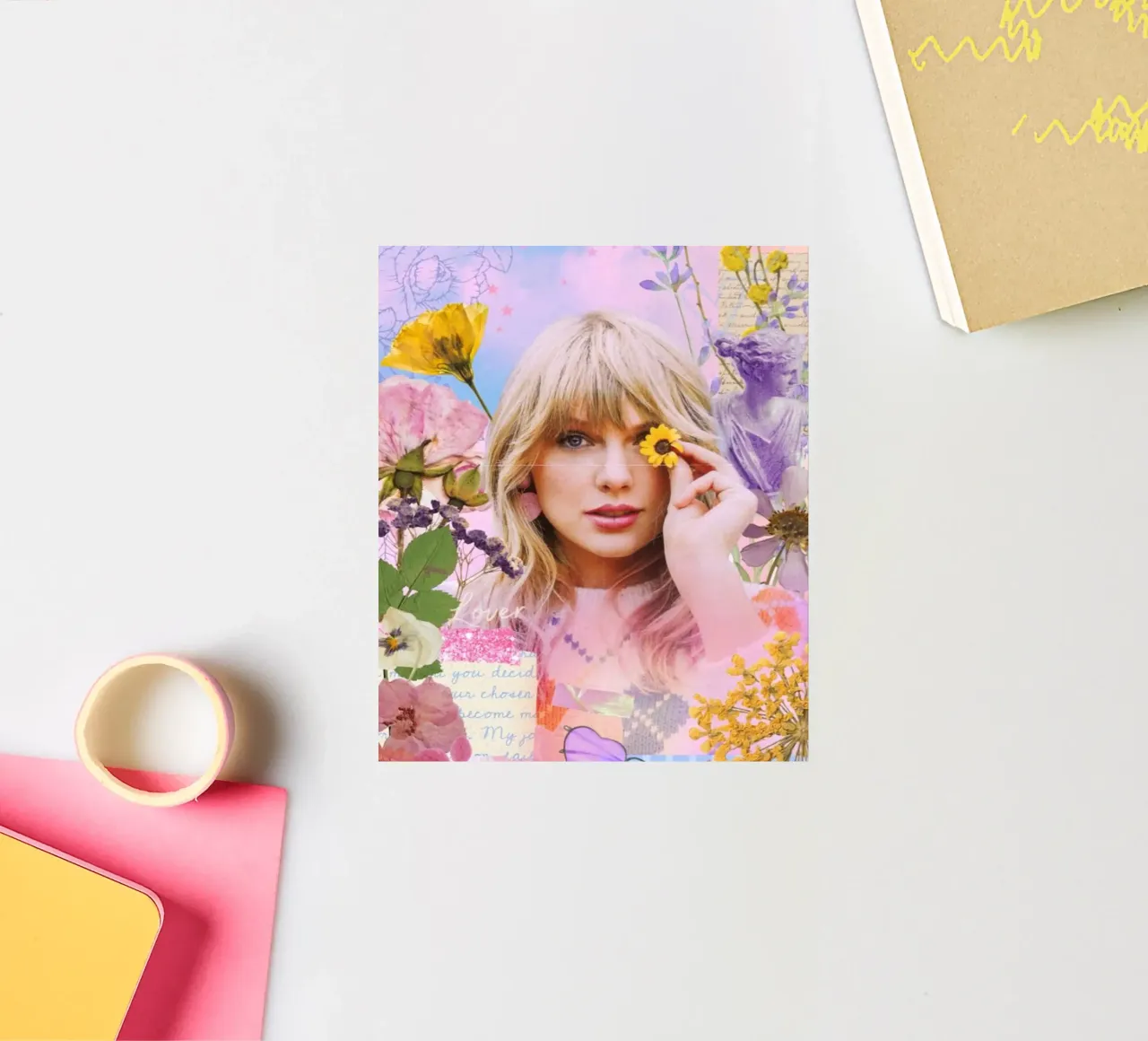Sun flowers and taylor swift Sticker von avissta