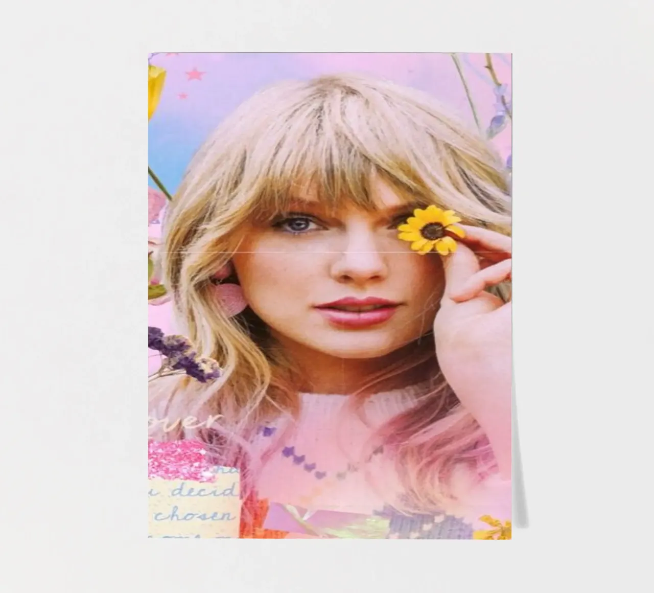 Sun flowers and taylor swift Stickerbogen von avissta