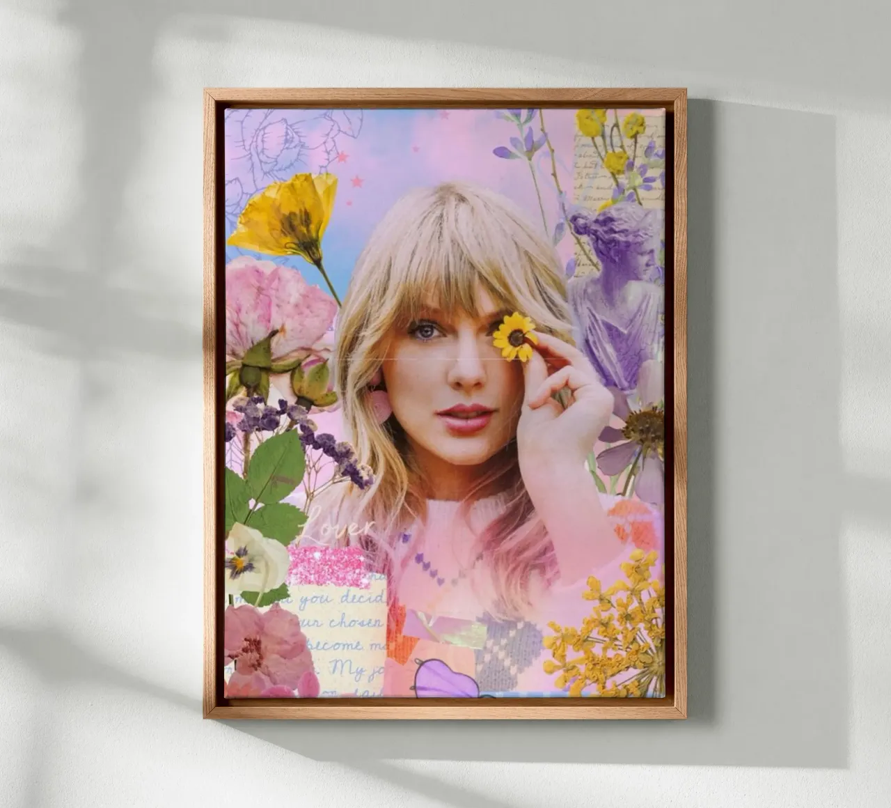 Sun flowers and taylor swift canvas met Baklijst van avissta