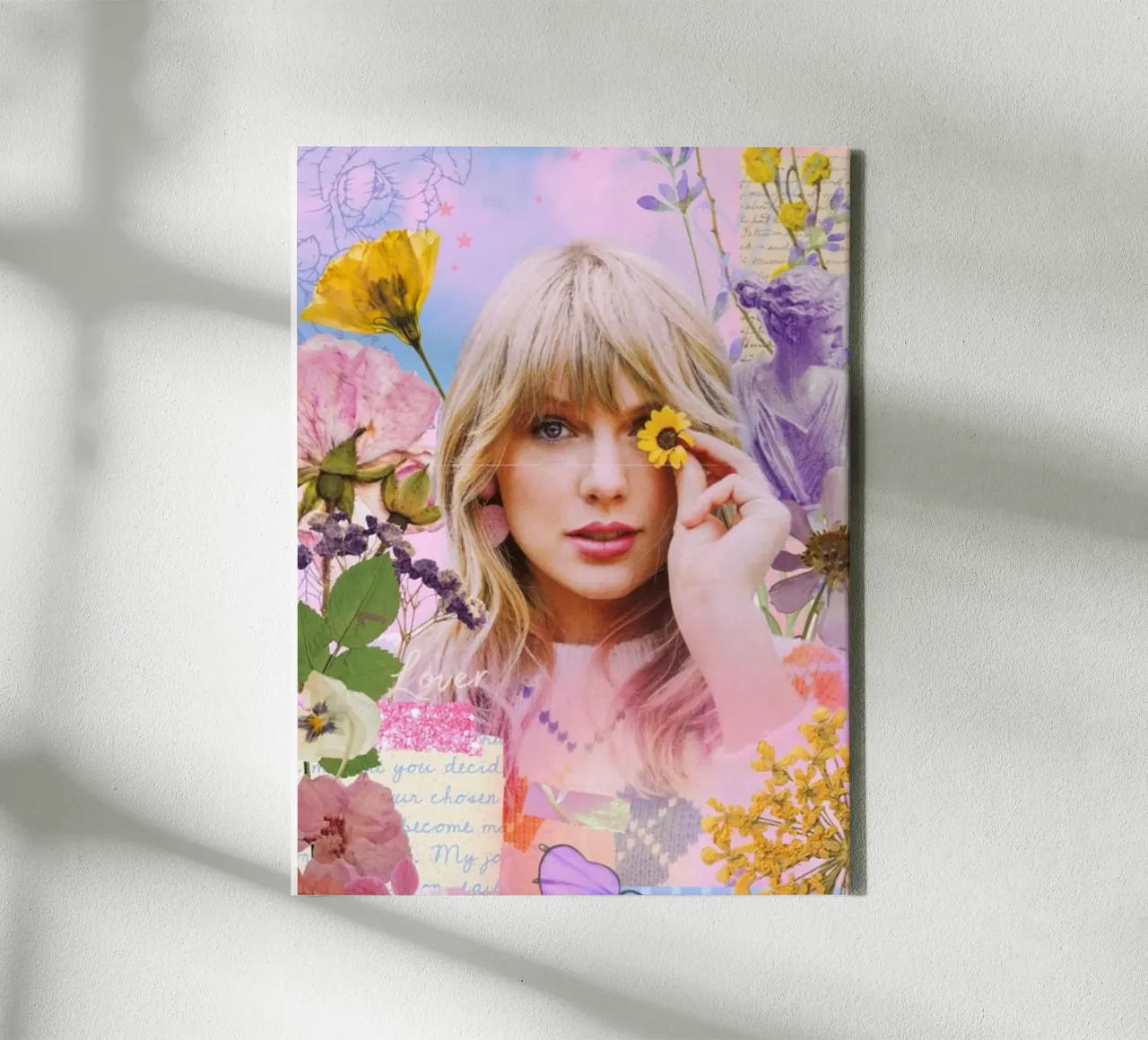 Sun flowers and taylor swift canvas met Baklijst van avissta