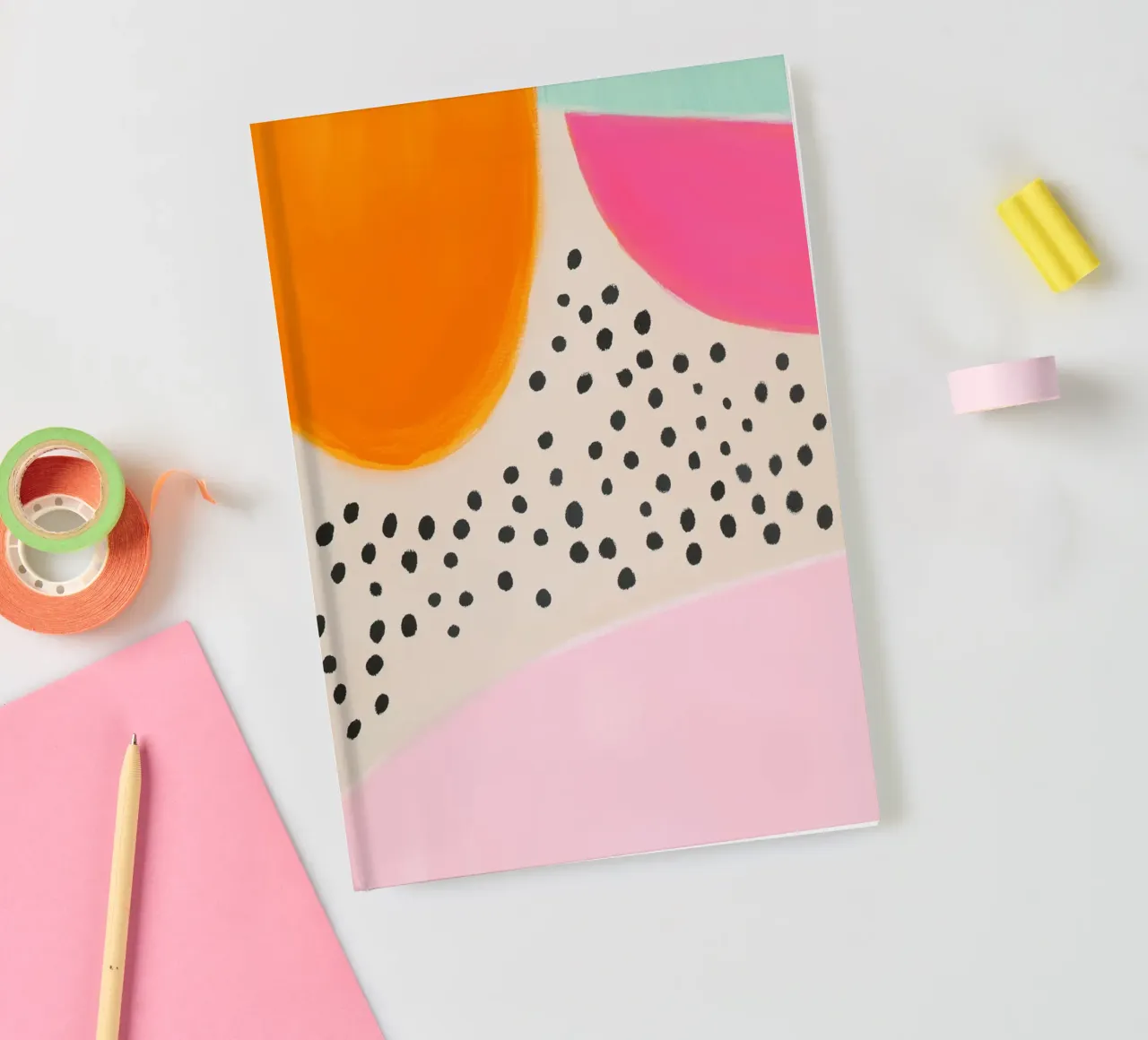 Summer chic with polka dots notebook by Carinaprint