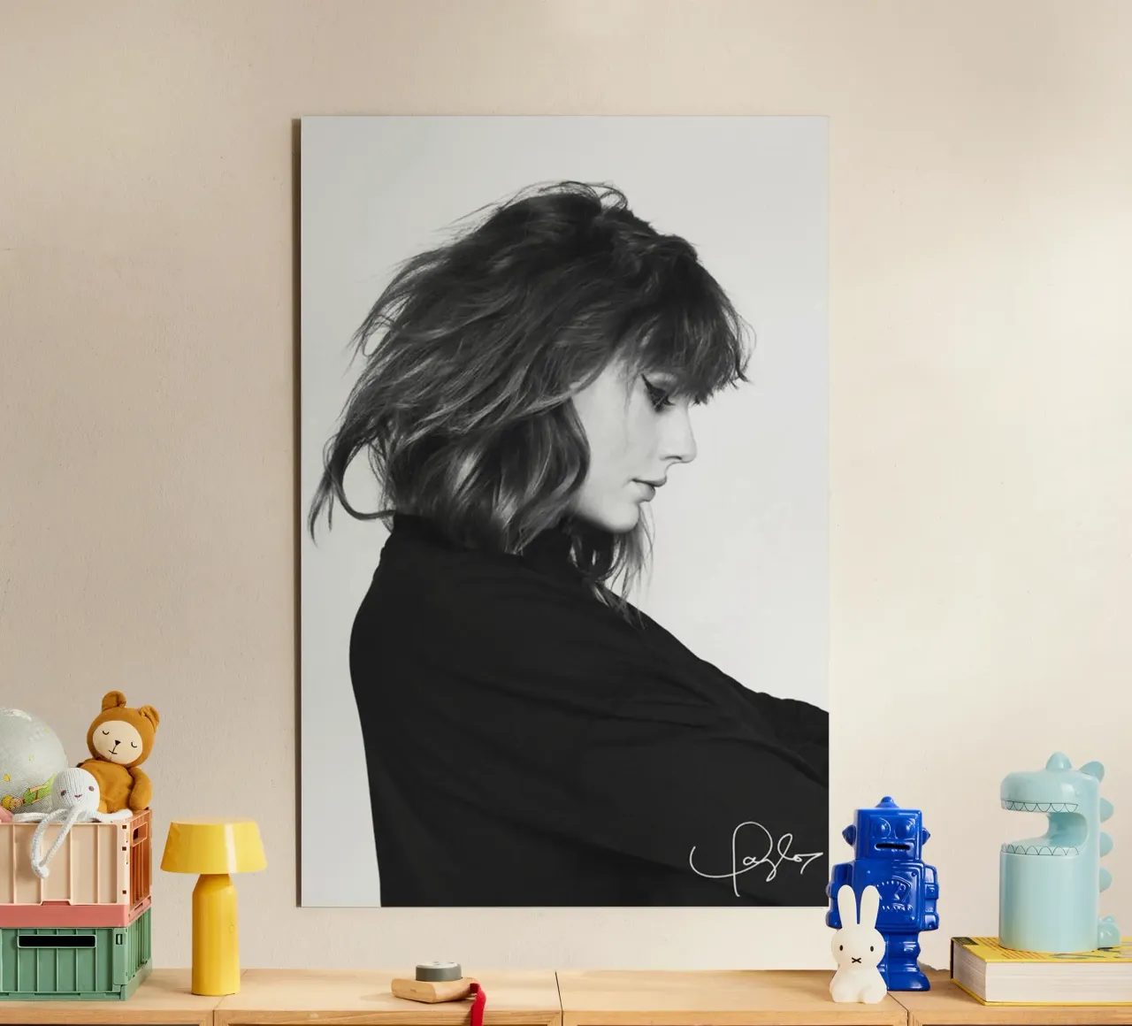 Taylor swift with signature Alu-Dibond von avissta