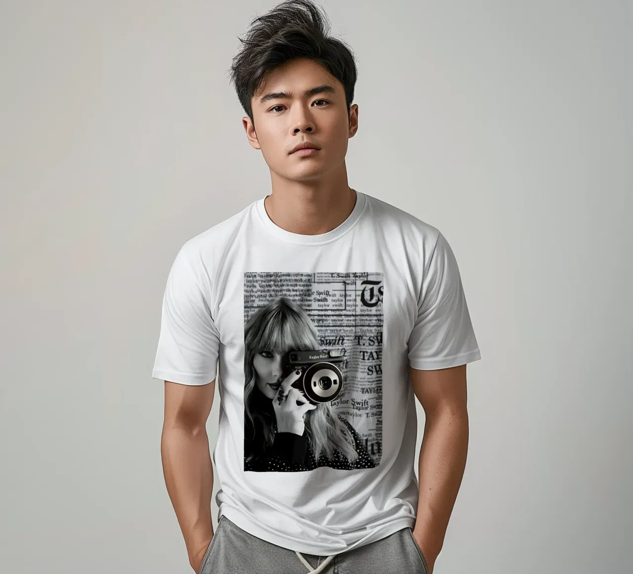 Taylor swift and clasic camera camiseta de avissta