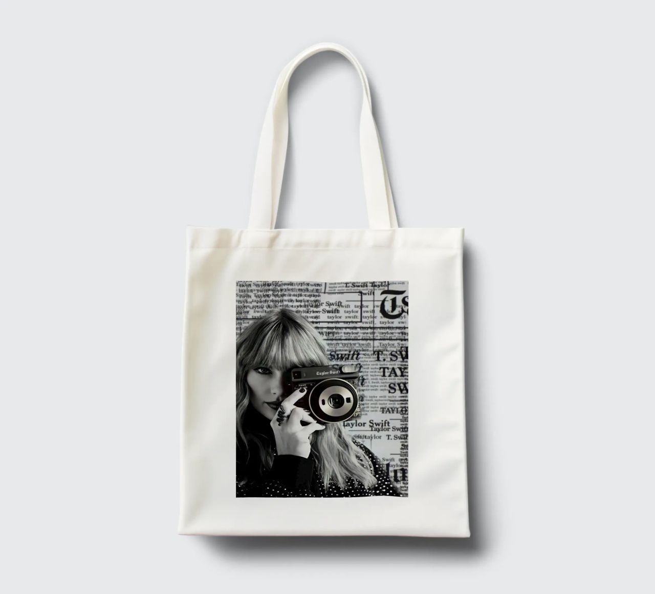 Taylor swift and clasic camera borsa in juta da avissta