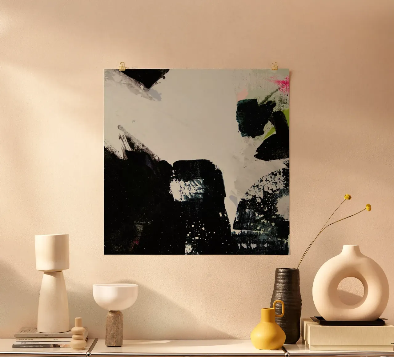 Melt Series 14 poster con telaio in legno da Mala Alani