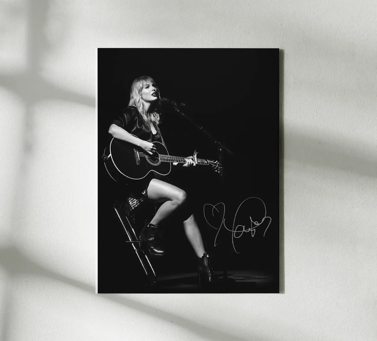 Taylor Swift perform with guitar canvas van avissta