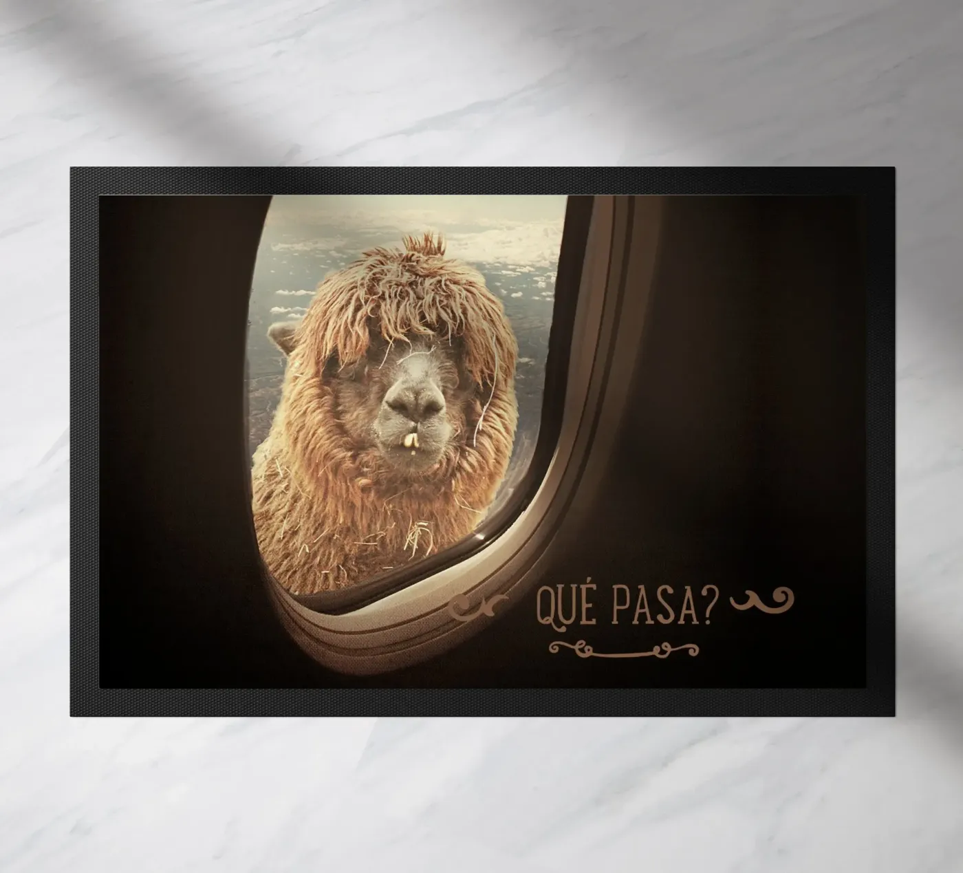 Que Pasa ? deurmat van Monika Strigel