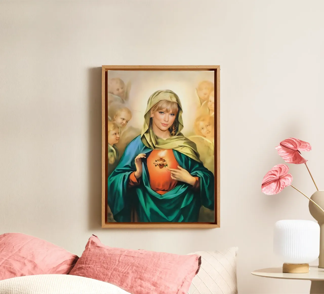 Angel of taylor swift tela con Cornice a cassetta da avissta