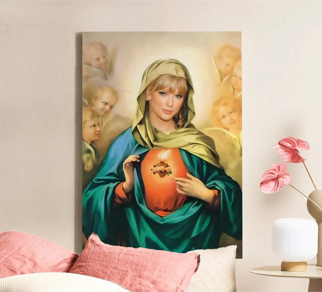 Angel of taylor swift tela con Cornice a cassetta da avissta