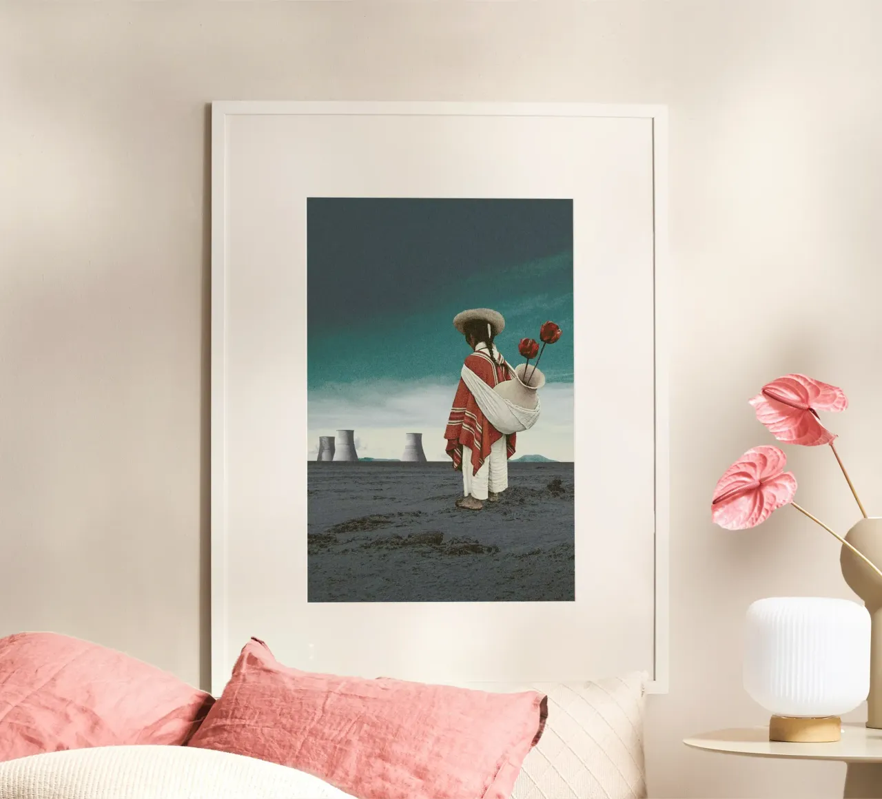 I've Come to Witness the Sinking of the Ship poster avec cadre en aluminium de Maarten Léon