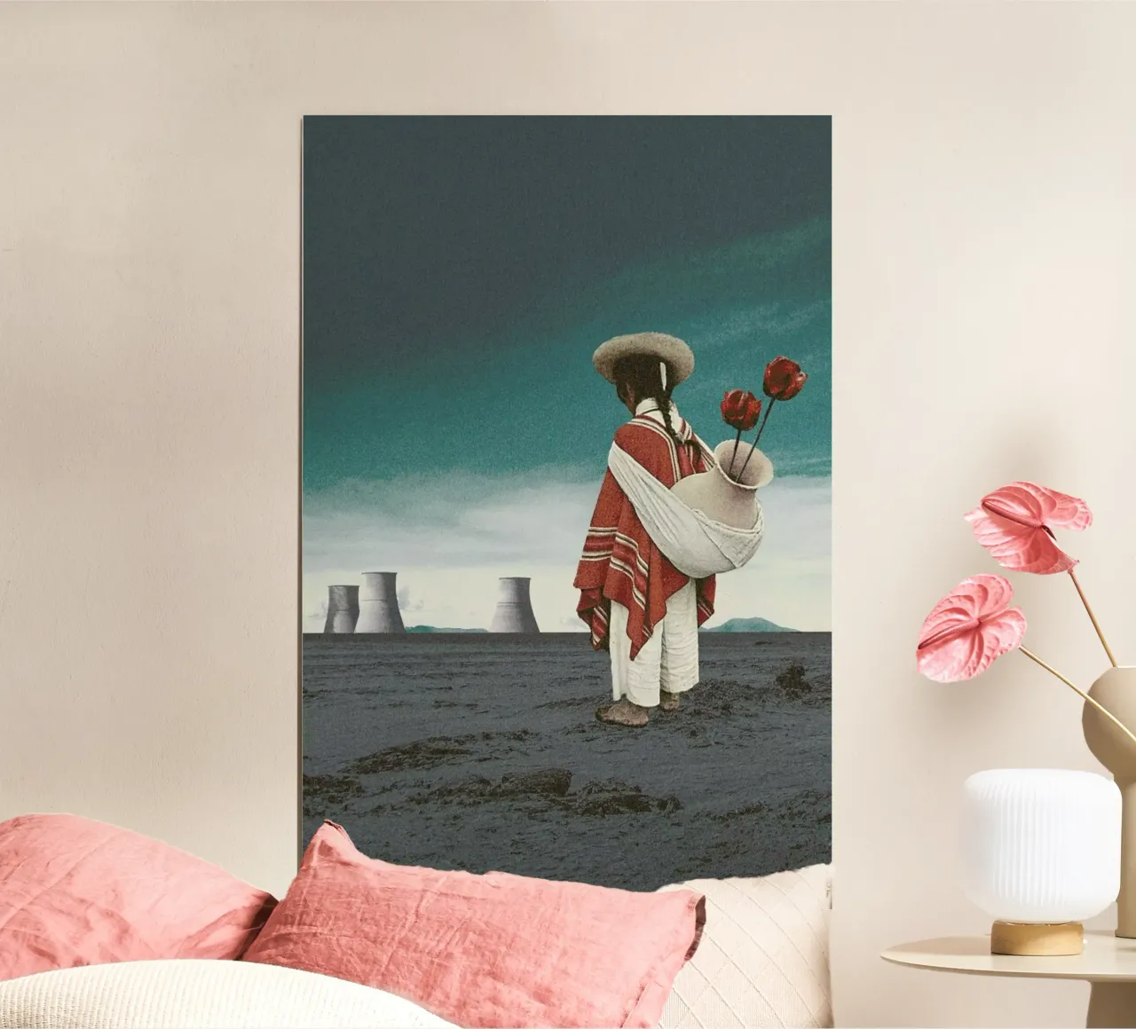 I've Come to Witness the Sinking of the Ship poster avec cadre en aluminium de Maarten Léon