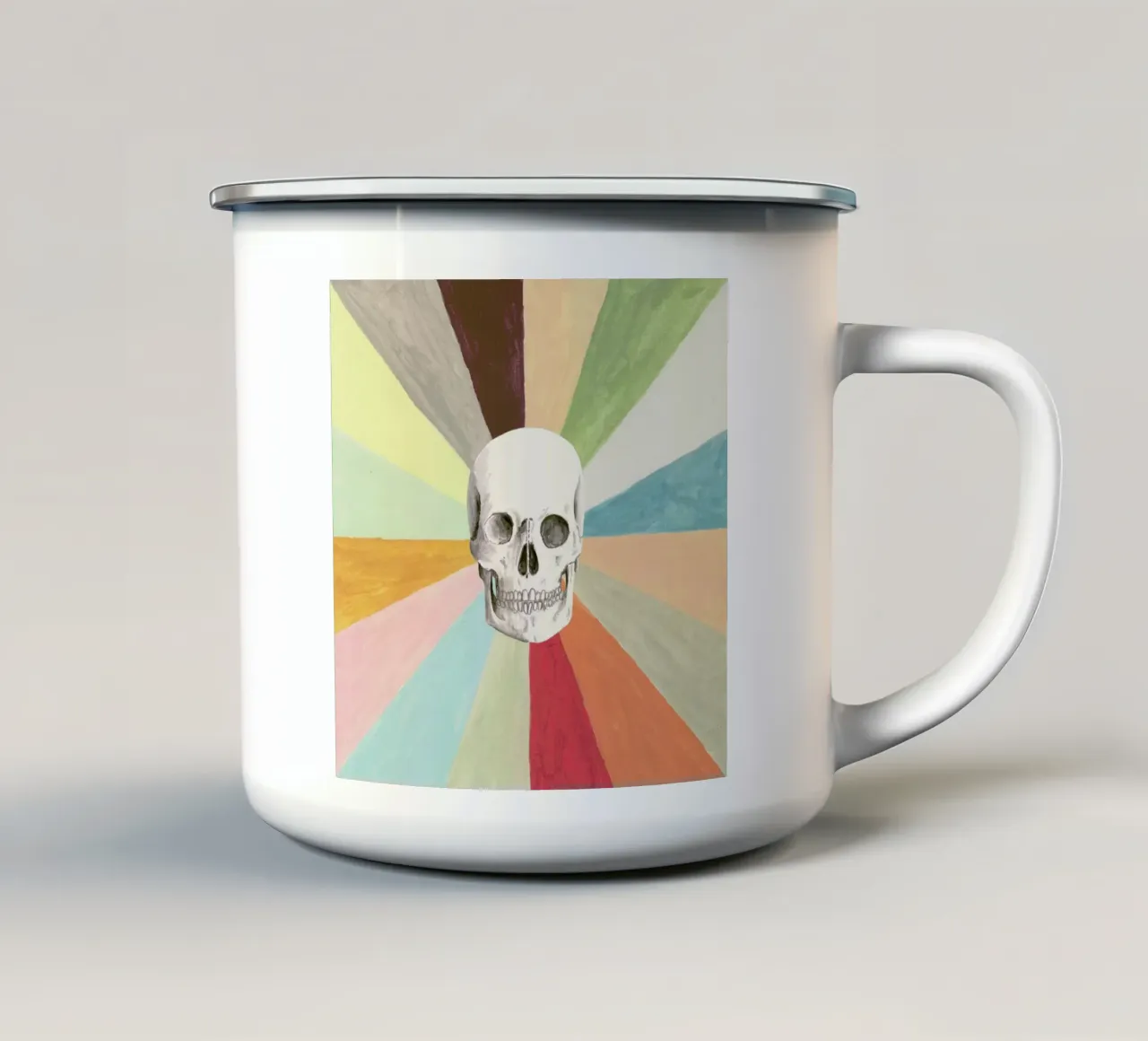 Skull is Cool tazza in smalto da Florent Bodart