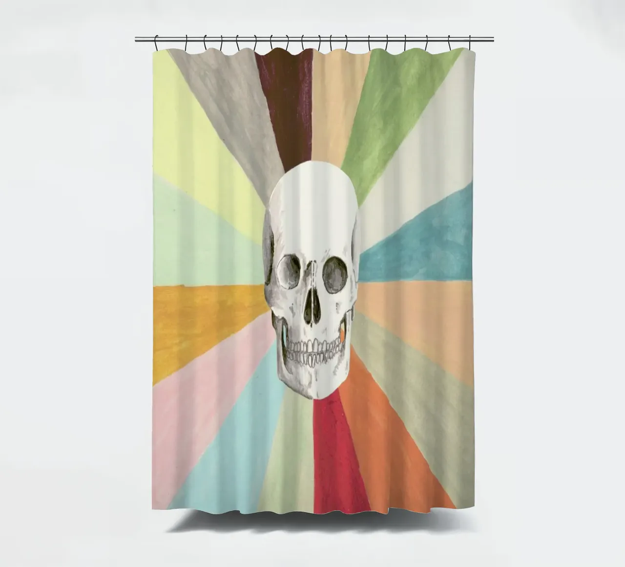 Skull is Cool shower curtain by Florent Bodart