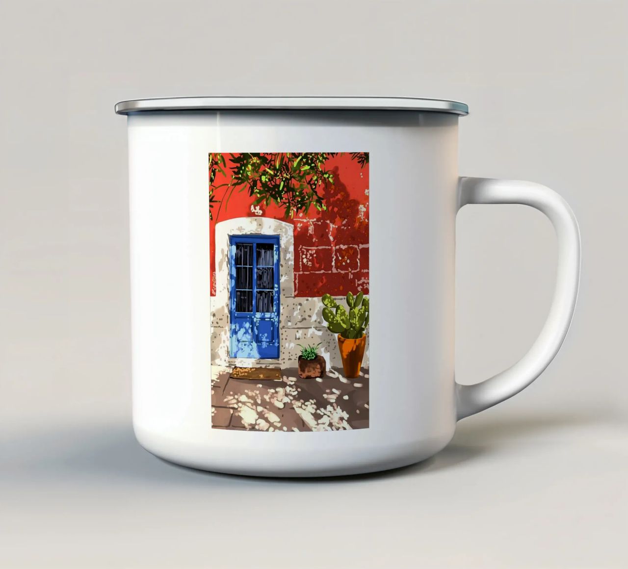 Vivere intensamente | Estate tazza in smalto da Desiyatnikov