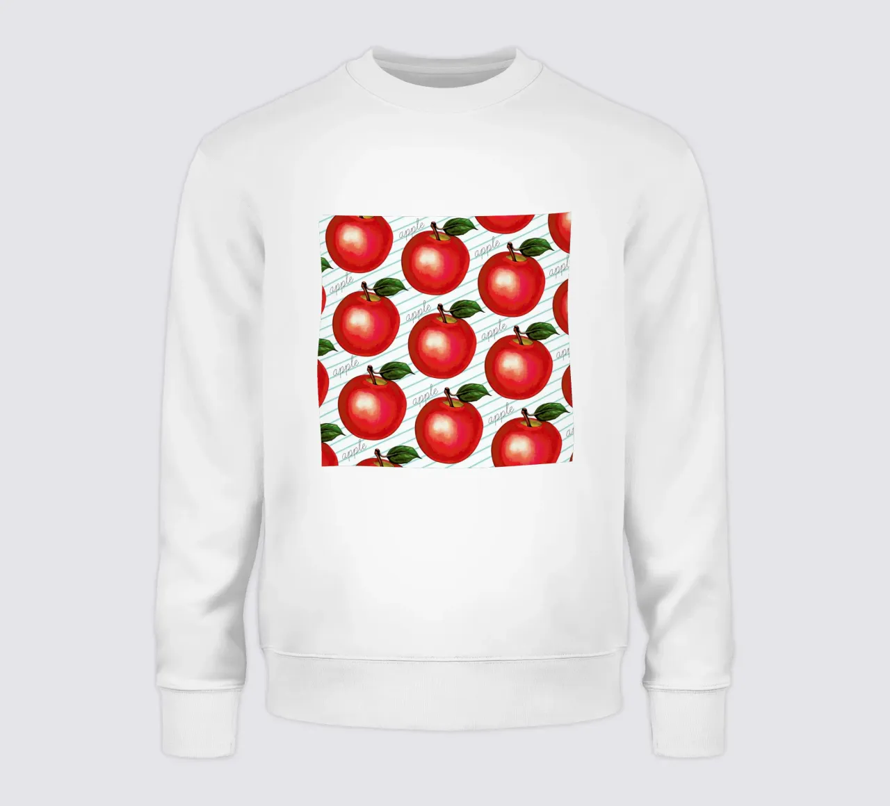 Lunch Patterns Apple Ruled felpa da Kelly Gilleran